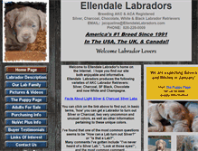 Tablet Screenshot of ellendalelabradors.com